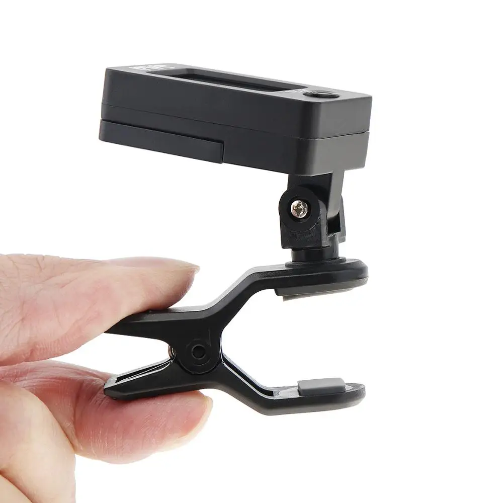 Портативный Клип-тюнер для гитары двойной цвет подсветка с батареей монет Для