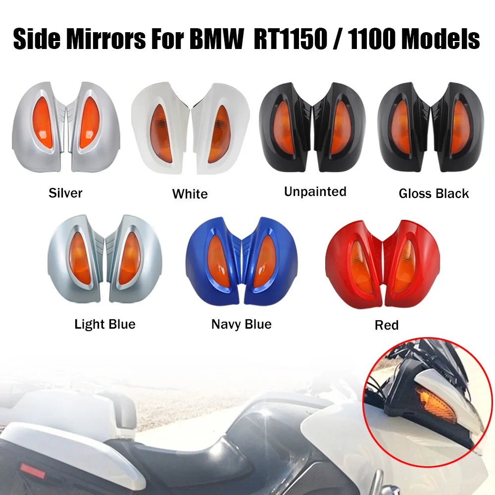 Motorcycle Rearview Side Mirrors Amber Turn Signal Fits for BMW R 850/1100/1150 RT R850RT R1100RT R1150RT RT850 RT1100 RT1150