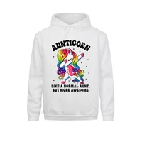 aunticorn like normal aunt but more awesome dabbing unicorn hoodies top cotton hip hop men plain men pullover hoodie 3d printed