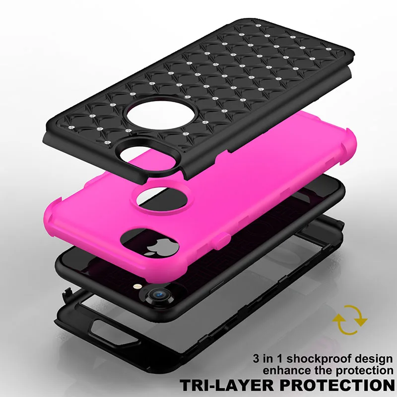 Гибридные противоударные армированные телефонные чехлы 3 в 1 для iPhone 12Pro 11Pro Max XR X XS