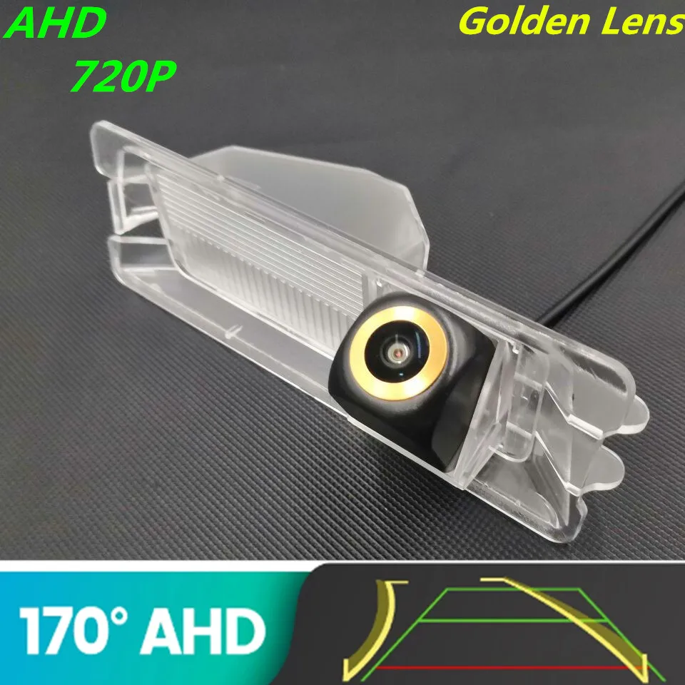 

AHD 720P Golden Lens Trajectory Car Rear View Camera Fisheye Reverse Camera For Nissan March Renault Logan Renault Sandero W