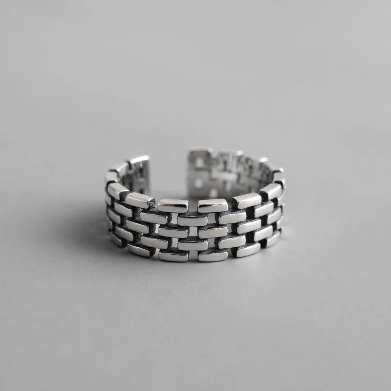 

Винтажные кольца для женщин, Полые Мини квадратные, кольцо из стерлингового серебра 925 пробы, вечерние повседневные аксессуары для помолвки...