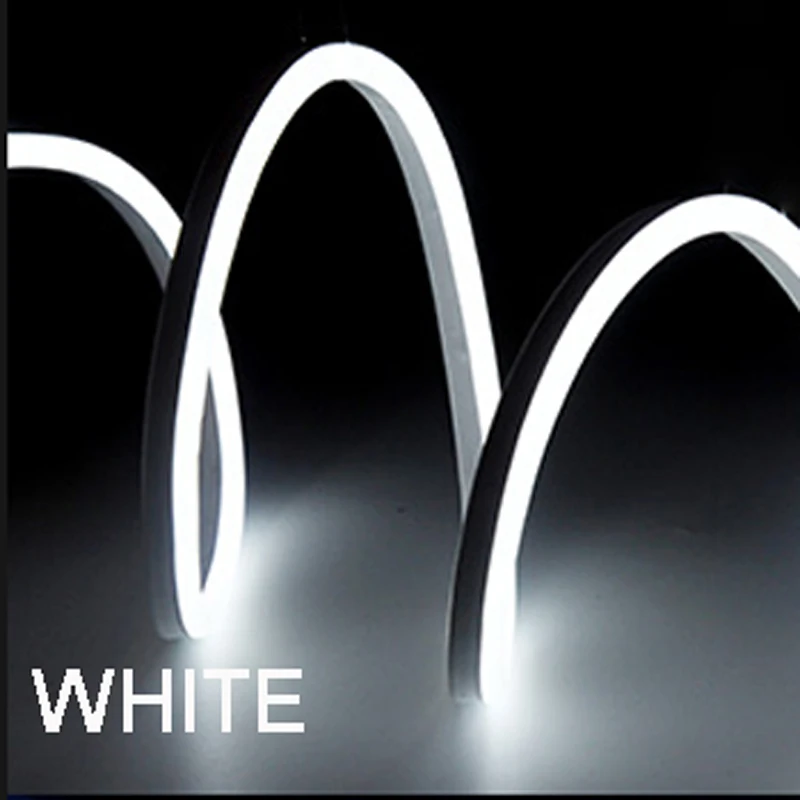 White 220V неоновая Светодиодная лента светильник веревка светильник лента 120led/M IP67 Водонепроницаемый гибкие Фея светильник ing наружного и внутреннего Lighting - Испускаемый цвет: White