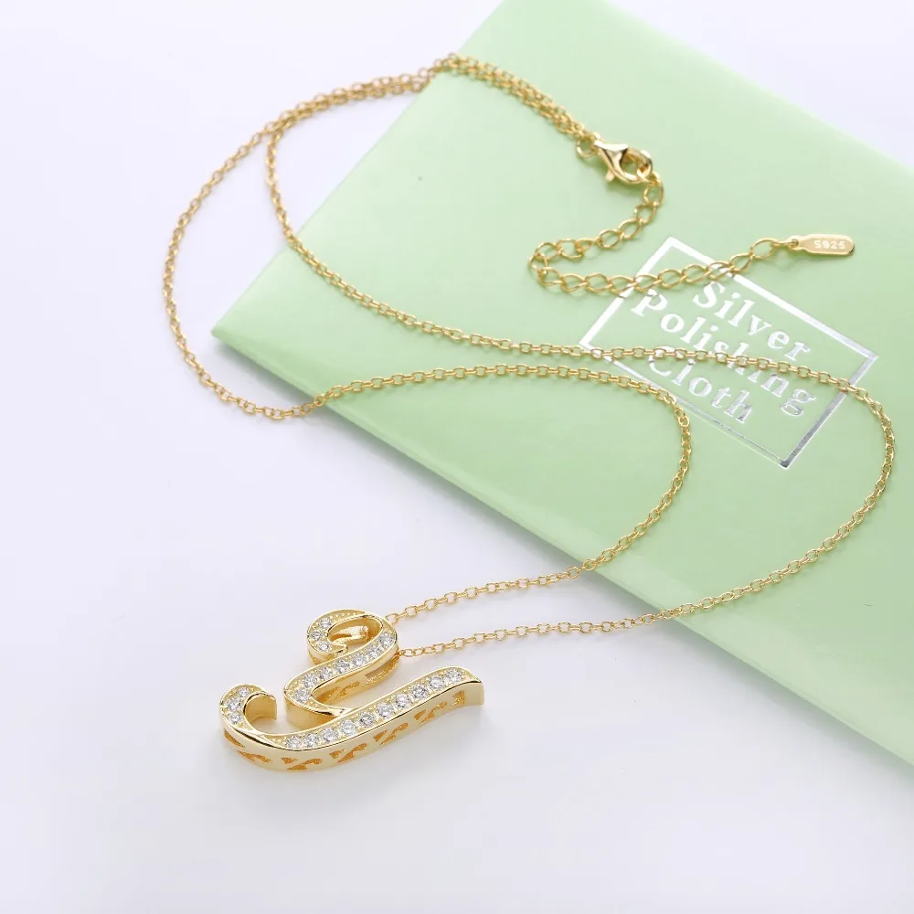 Moonmory 2018 Европейский Bijoux Femme серебро 925 пробы золотой цвет буквы Y W кулон ожерелье