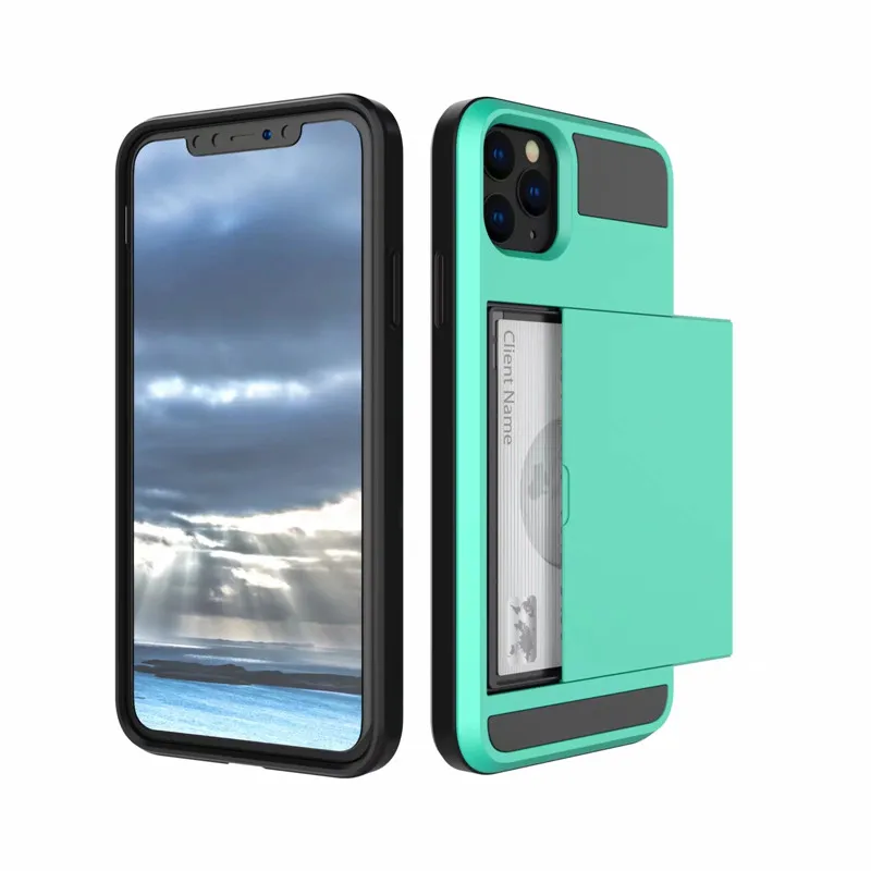 Роскошный держатель для карт чехол iPhone 6 7 8 Plus слоты кредитных кошелек 11 Pro X XS Max XR