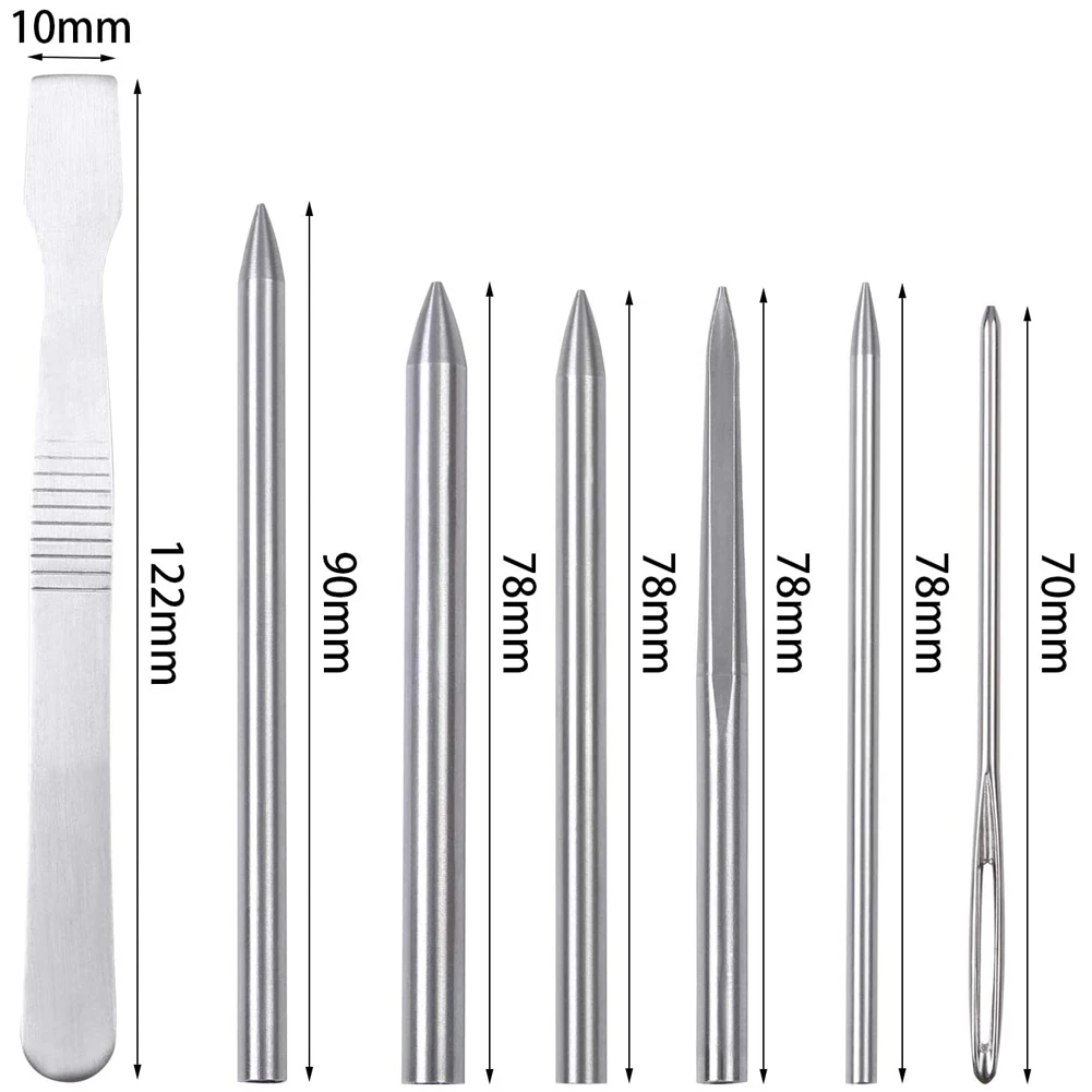 7 упаковка нержавеющая сталь набор игл для сглаживания инструмент с прозрачный