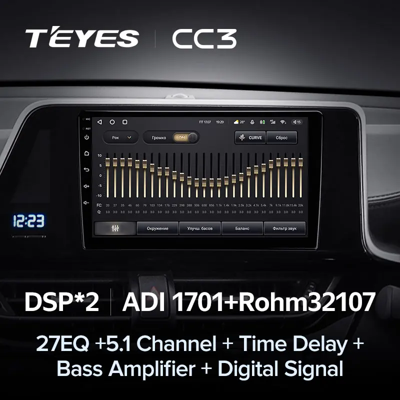 TEYES CC3 Штатная магнитола For Тойота С-ХР СХР Toyota C-HR CHR 2016 - 2020 Right hand driver до 8-ЯДЕР 4 + 64ГБ