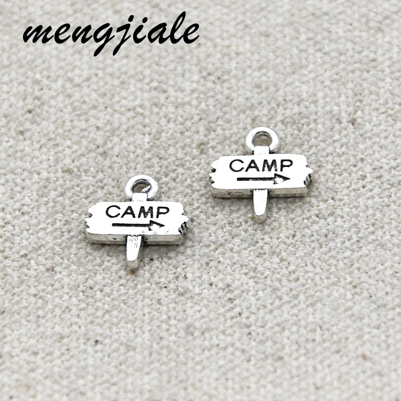 

26pcs Wholesale Metal Alloy Camp Camping Signs Charms Pendant For Diy Metal Jewelry Making