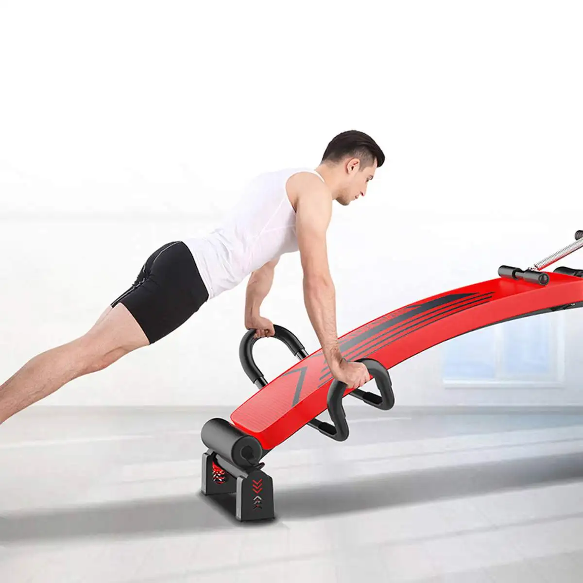 Household Exercise Bench Support Sit-up Trainer Home Gym Fitness Foldable Sit-Up-Board Abdominal Board Adjustable | Спорт и