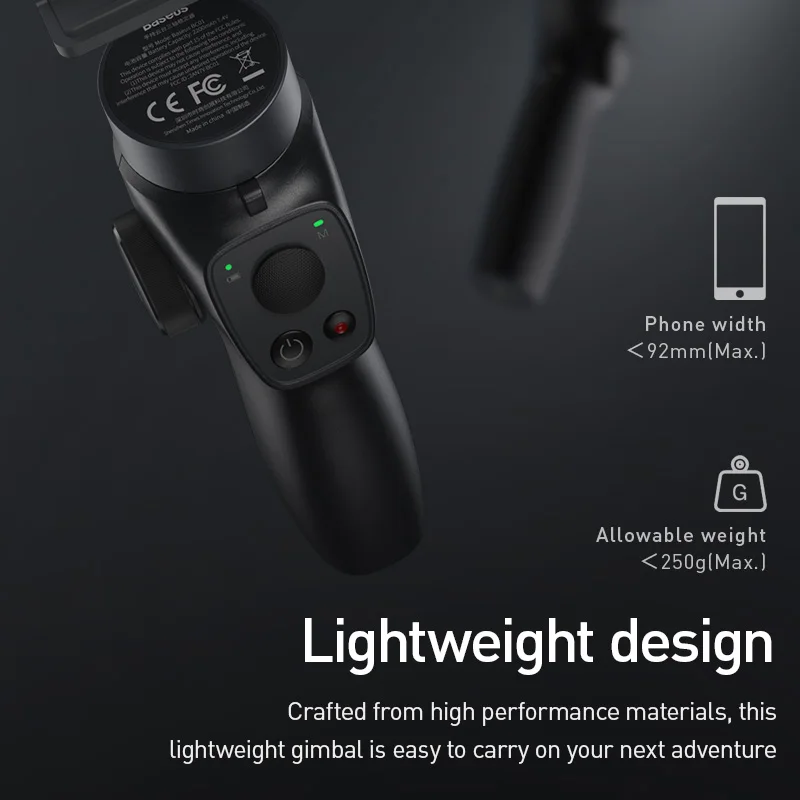Baseus ручной шарнирный стабилизатор для камеры GoPro 3 Axis Беспроводной Bluetooth телефона
