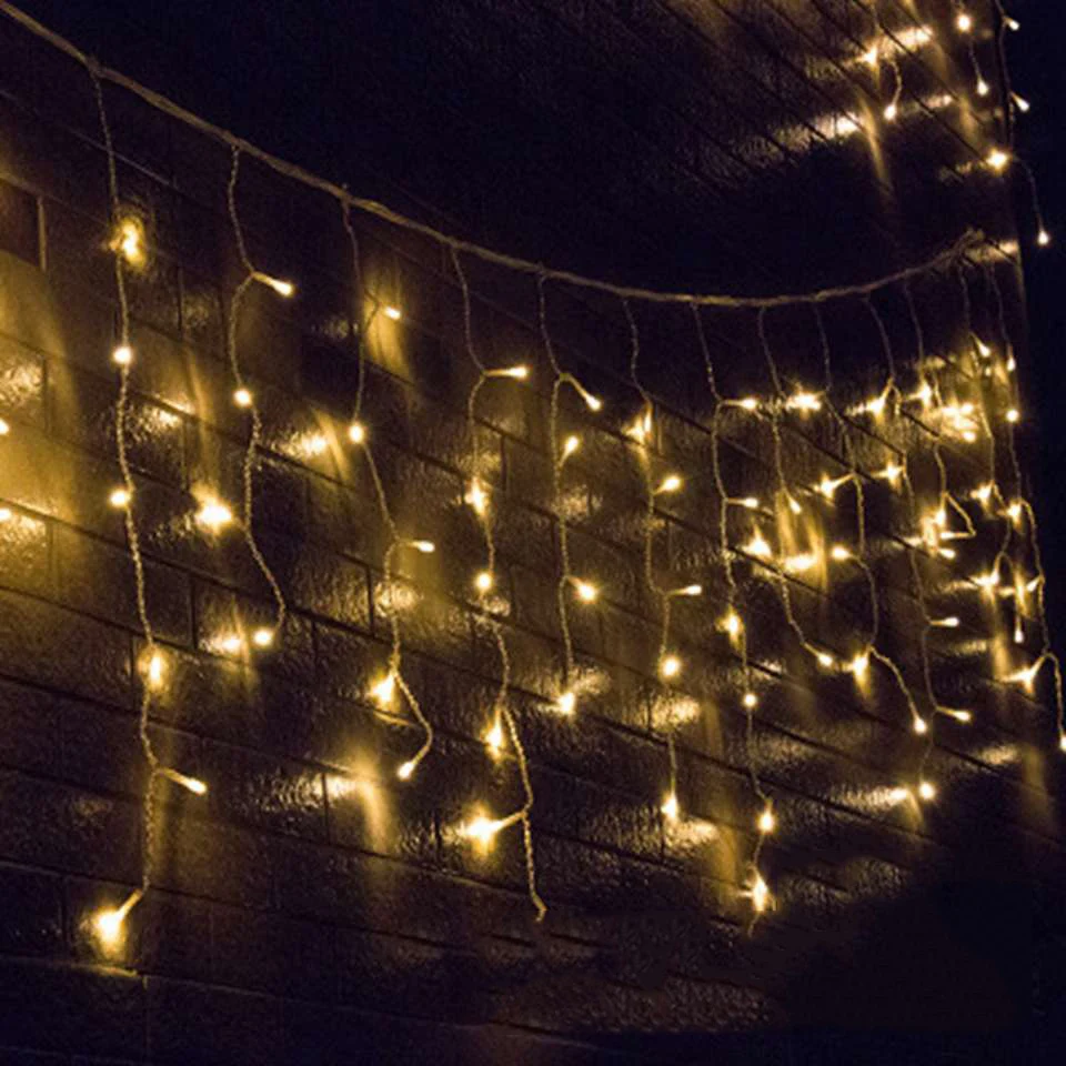 Christmas Garland LED Curtain Icicle String Light 110V/220V 3.5m /4.5m Indoor Party Garden Stage Outdoor Decorative | Лампы и