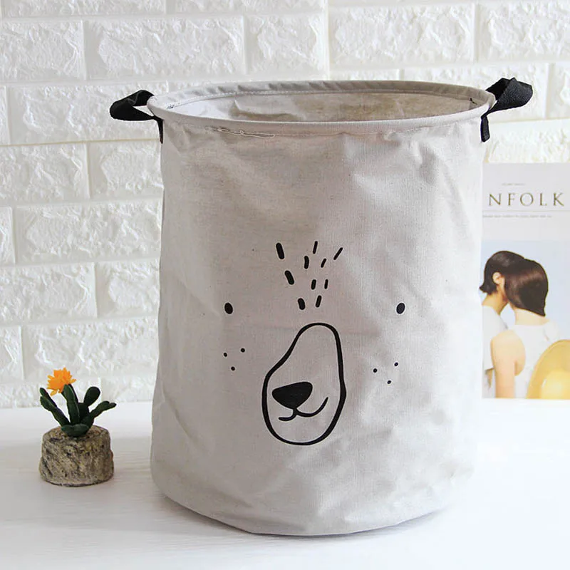 Большая Ручная корзина для белья мультяшная Милая хранения одежды детская