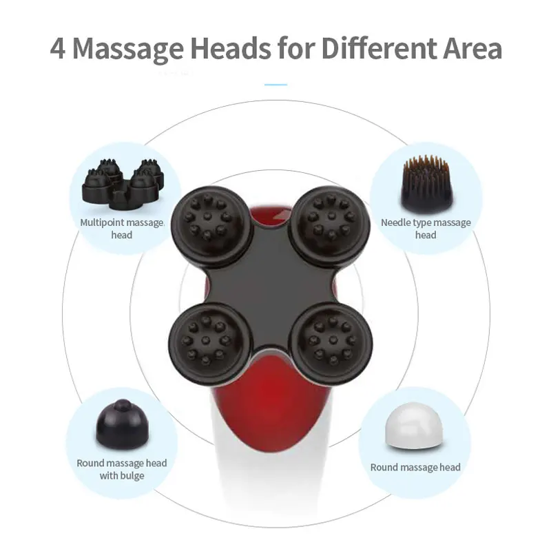Ручной массажный Стик домашний электрический массажер 6 режимов 5 скоростей 4