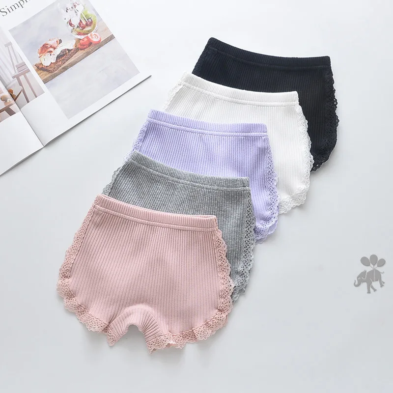 Summer Girls Shorts Top Quality Cotton Lace Safety Panties Baby Girl Clothes Children Pants For 3-11Years Kids Short Underwear