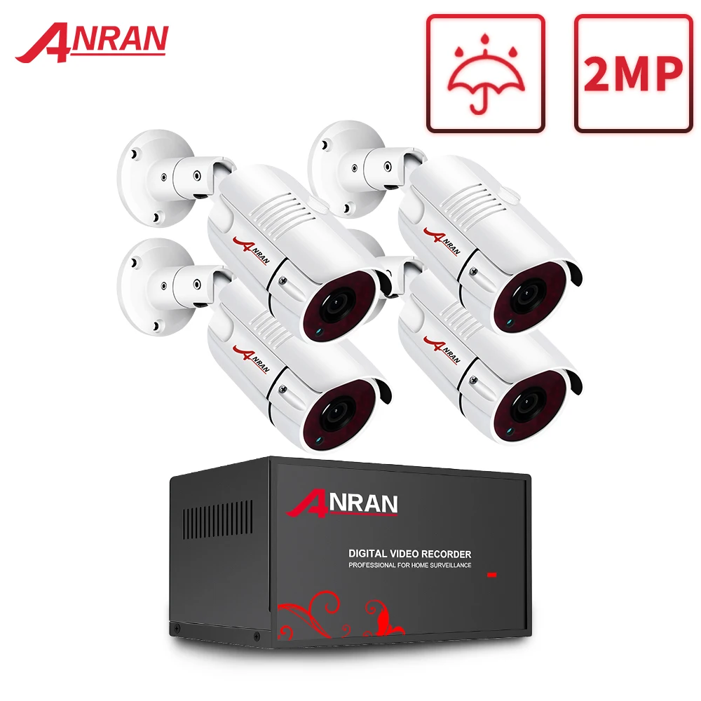 Камера видеонаблюдения ANRAN AHD 4 канальная DVR 1080P инфракрасная с ночным видением