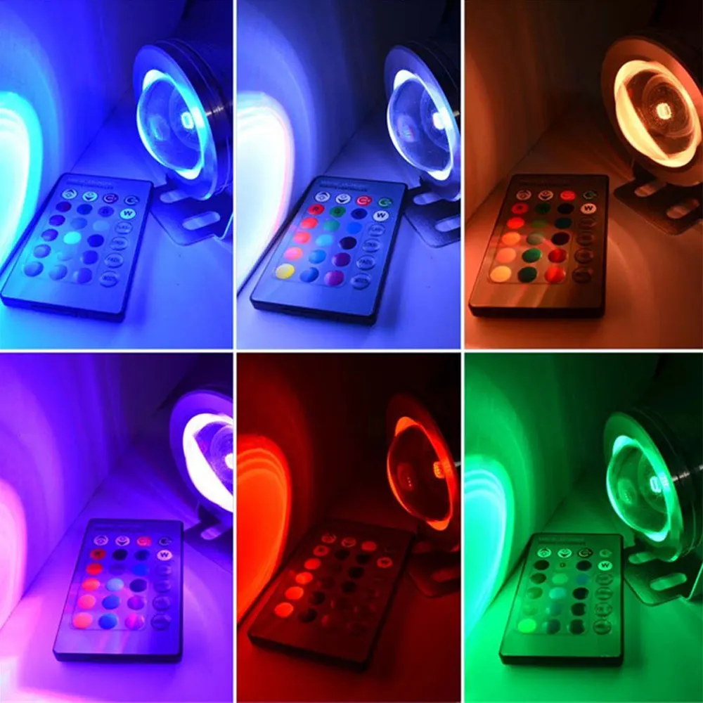 10 Вт Водонепроницаемый RGB светодиодный подводный светильник погружной Садовый