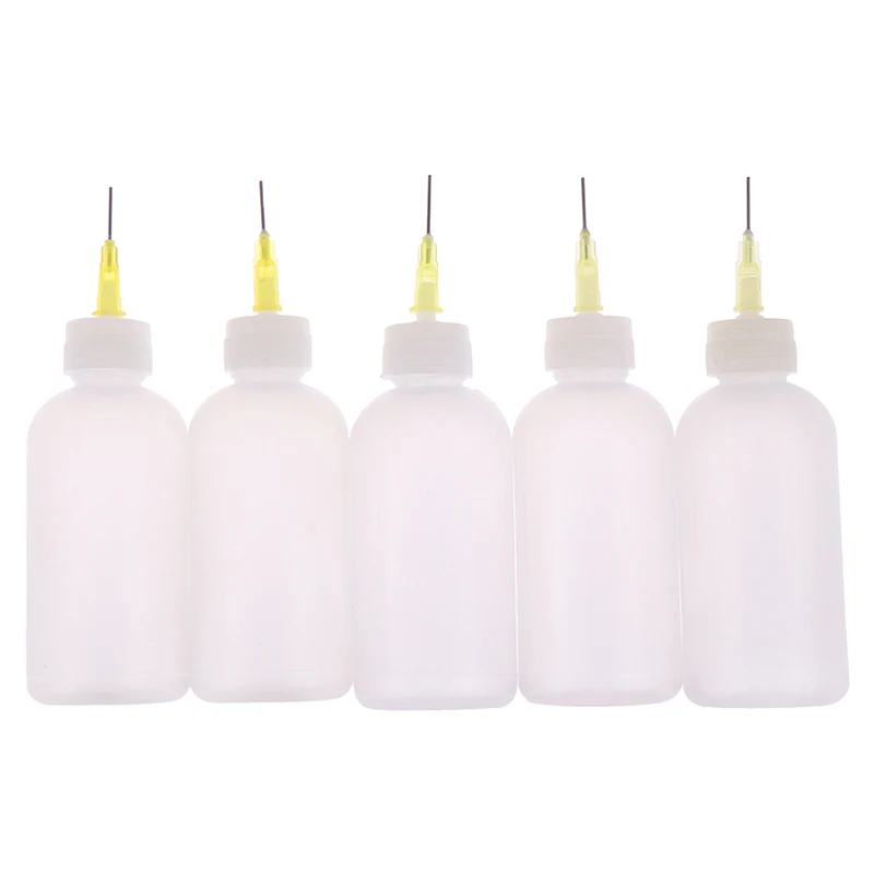 1 шт./компл. 50 мл прозрачные пластиковые игольчатые Бутылочки для клея Диспенсер