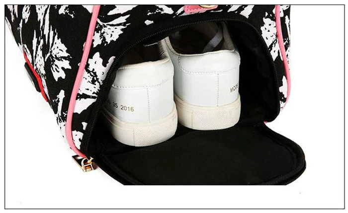 New Flowers Women Gymtas Yoga Bolsa Waterproof Sports Bags Shoes Men Gym Bags For Training Bag Tas Fitness Travel Sport Handbag