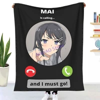 mai senpai is calling and i must go throw blanket sheets on the bed blanket on the sofa decorative lattice bedspreads sofa