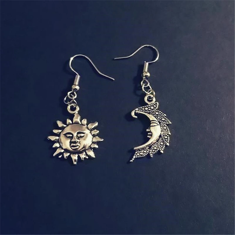 Серьги солнце и луна серьги Бохо Винтажные разные небесные украшения | Украшения