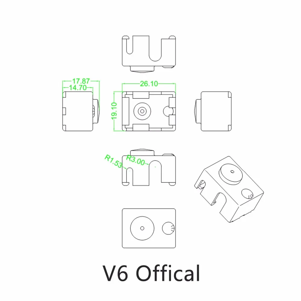 Фото 5 шт., силиконовые чехлы для 3D-принтера E3D V6 PT100 №5