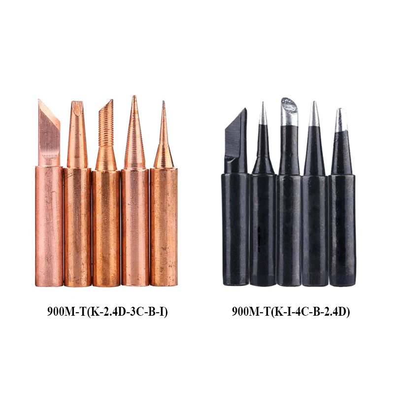 5pcs/lot Pure Copper Soldering Iron Tip 900M-T Solder Tips Welding Head BGA Soldering Tools