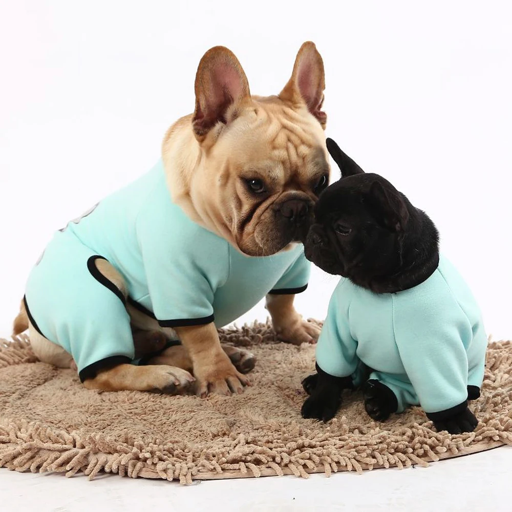 Осень-зима одежда для домашних животных с Мопсом французским бульдогом собак