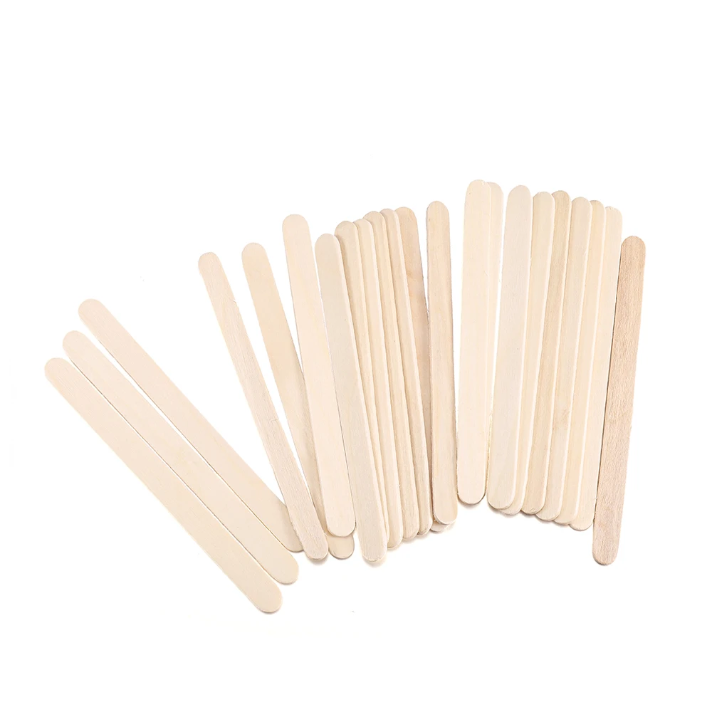 50-150 Stücke Epoxidharz Schmuck machen Werkzeuge Silikon Holz Stick Natürliche Holz Pop Popsicle Sticks Holz Handwerk Eis Sticks – Detail 6