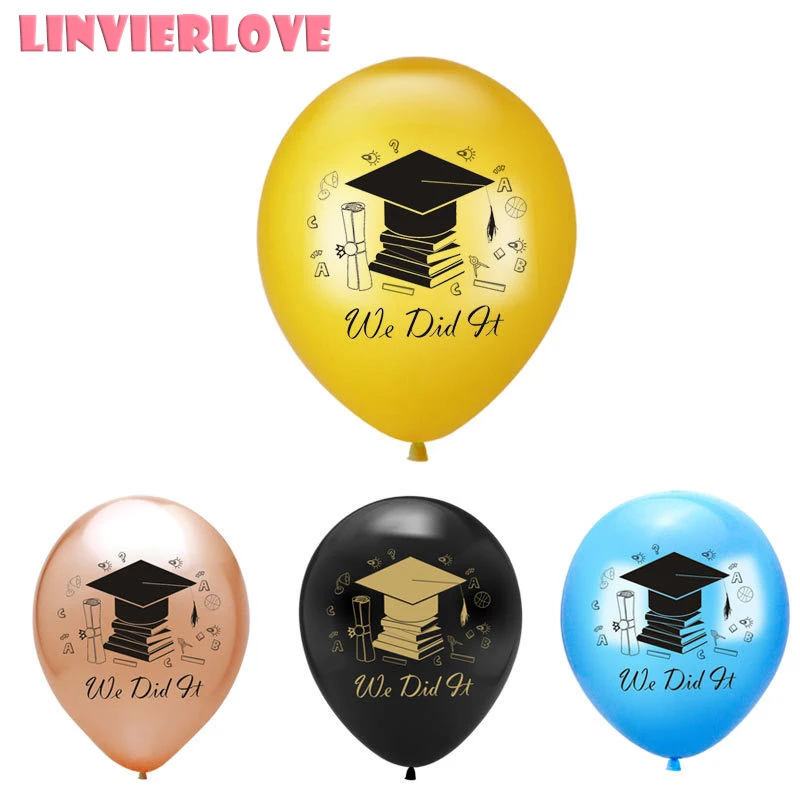 10 шт./упак. 12 дюймов выпускников вечерние воздушных шаров из латекса надувные