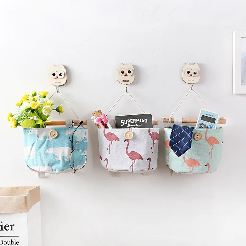 Милый Многофункциональный хлопковый льняной Фабричный шкаф висячая сумка