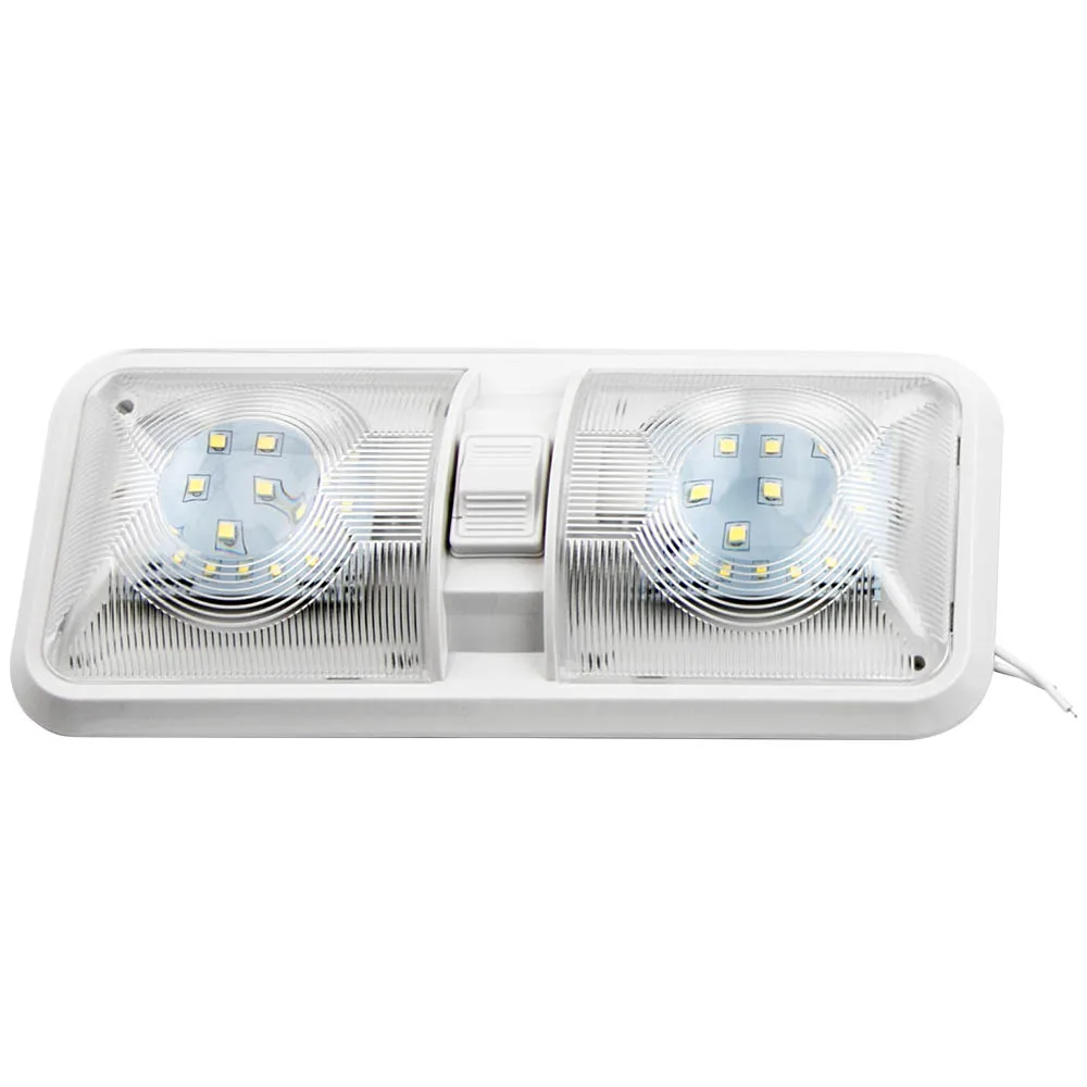 

12V LED RV Interior Led Ceiling Light Boat Camper Trailer double Dome 10pcs