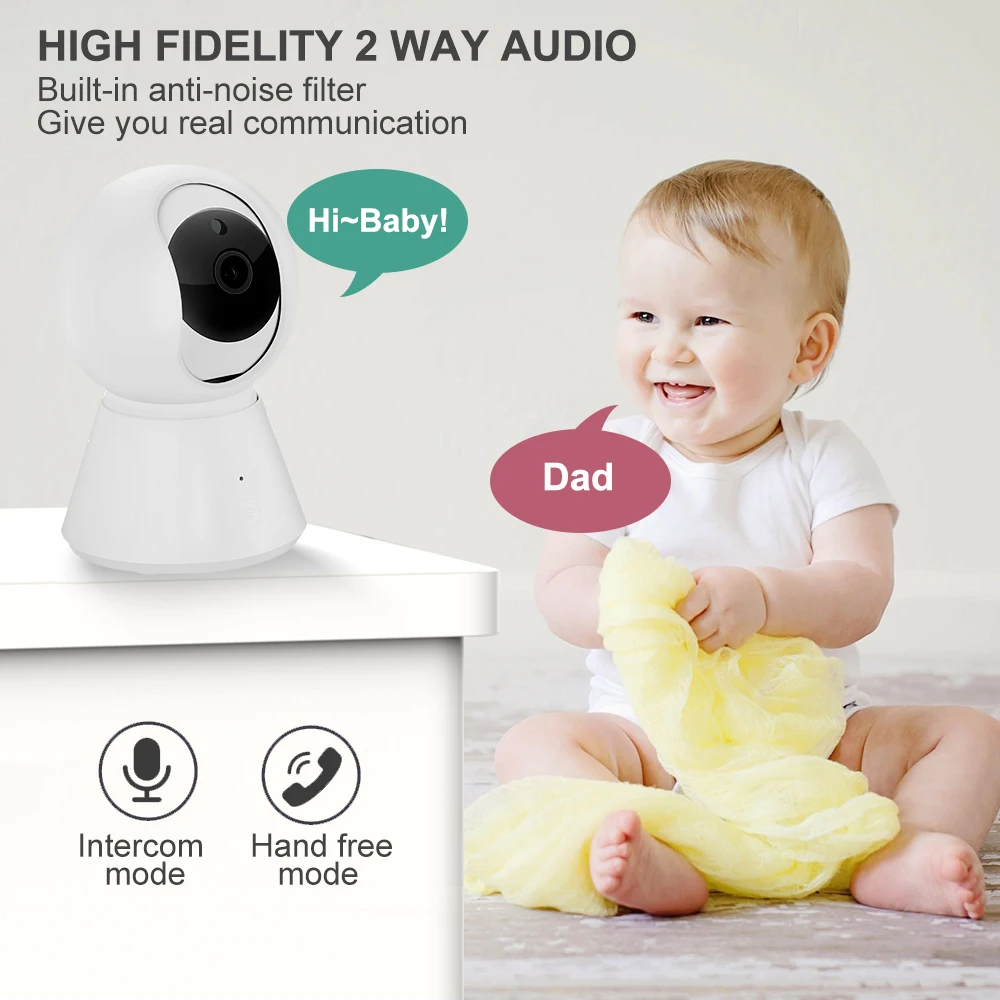 Радионяня 1080P домашняя камера видеонаблюдения беспроводной домашний монитор Wi-Fi