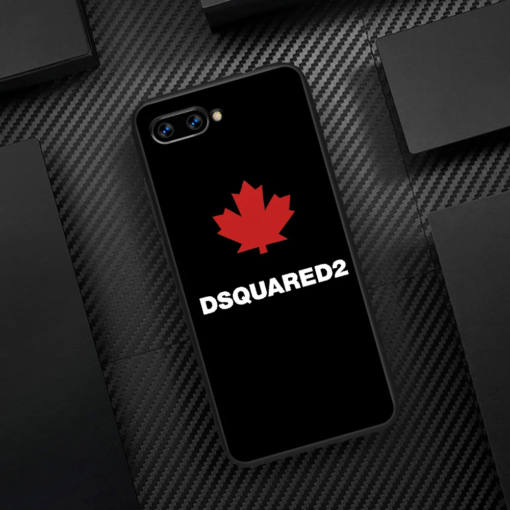 

DSQ2 D2 Fashion Trend Brand Phone Case Cover Hull For HUAWEI Honor 6A 7A 7C 8 8A 8S 8x 9 9x 10 10i 20 Lite Pro black Back