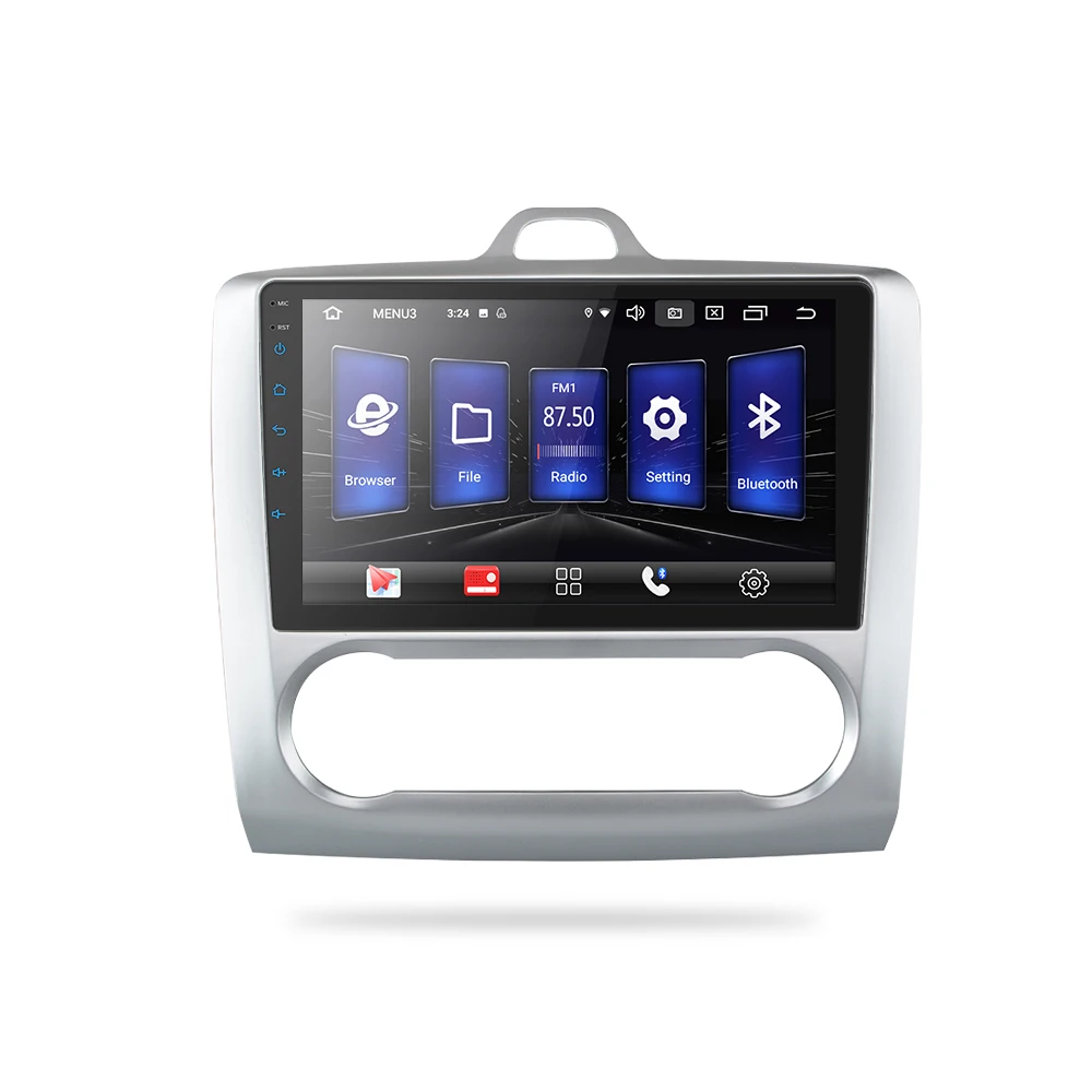 9' Android 9,0 2 din android автомобильное компактное минирадио 2.5D ips экран gps навигация wifi для Ford Focus MP5 Автомобильный плеер Передняя и задняя камера