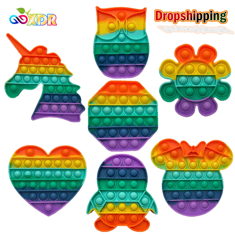 Игрушка антистрессовая Pop для взрослых и детей радужная пузырьковая игрушка