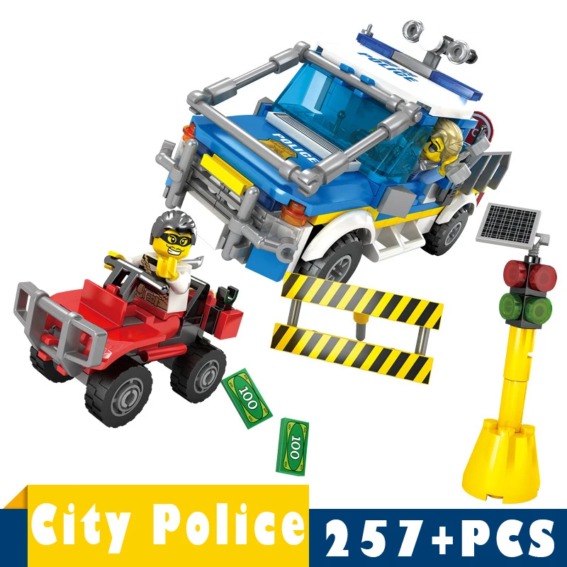 Городской полицейский участок Блоки 4 в 1 строительные блоки для SWAT команды