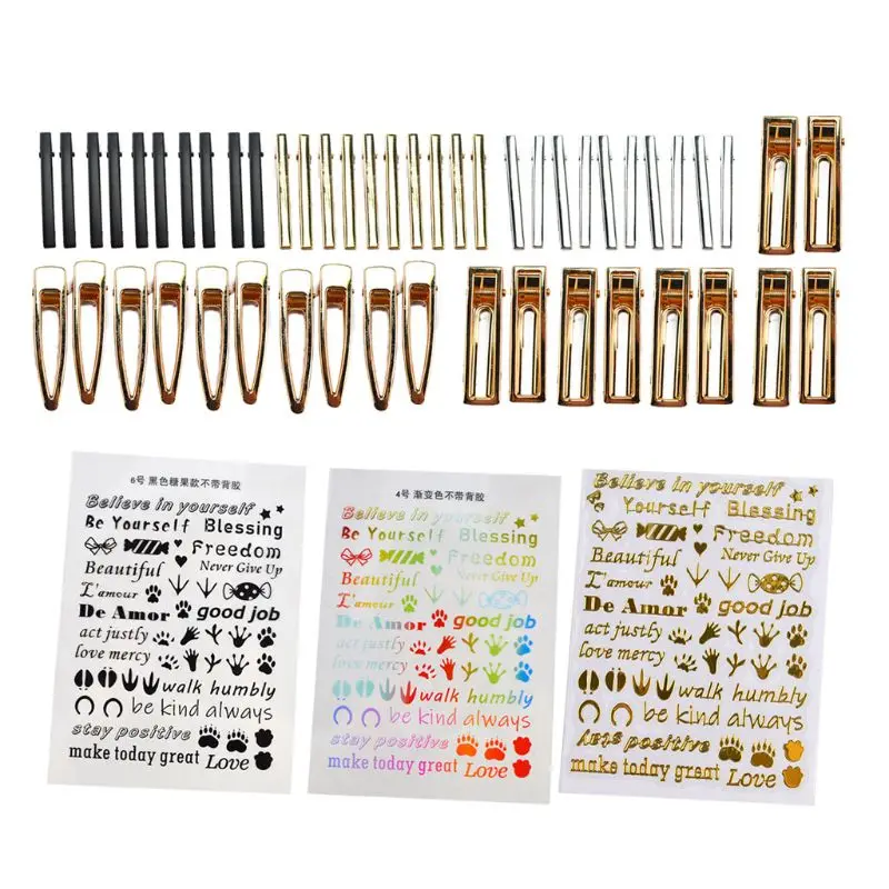 

2021 New 10Pcs DIY Hair Pin Casting Mold Set Barrettes Acrylic Hair Clip Silicone Molds