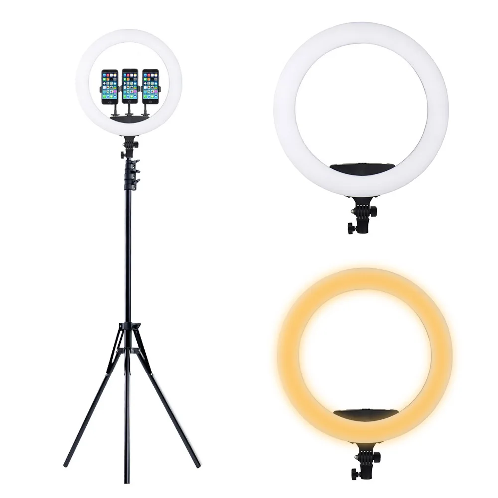 

Mcoplus 65W 3200-5500K Photography Light 18inch Dimmable LED Selfie Ring Light Photographic Lighting Video Ring Light Led Lamp