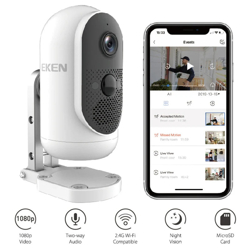 

Spotlight WiFi Camera IP 1080p Full HD Color PIR 2 Way Audio 2MP Outdoor Indoor Home Security Camera Home Security Camera