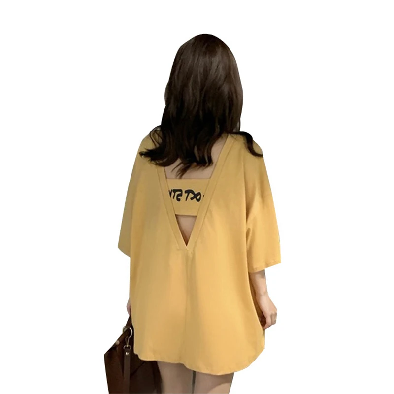 

YLDSGS 2021 Summer Base Slim Korean Version Of The Blouse Print Outer Wear Halter-Neck Short-Seeved T-Shirt Women Ropa Mujer