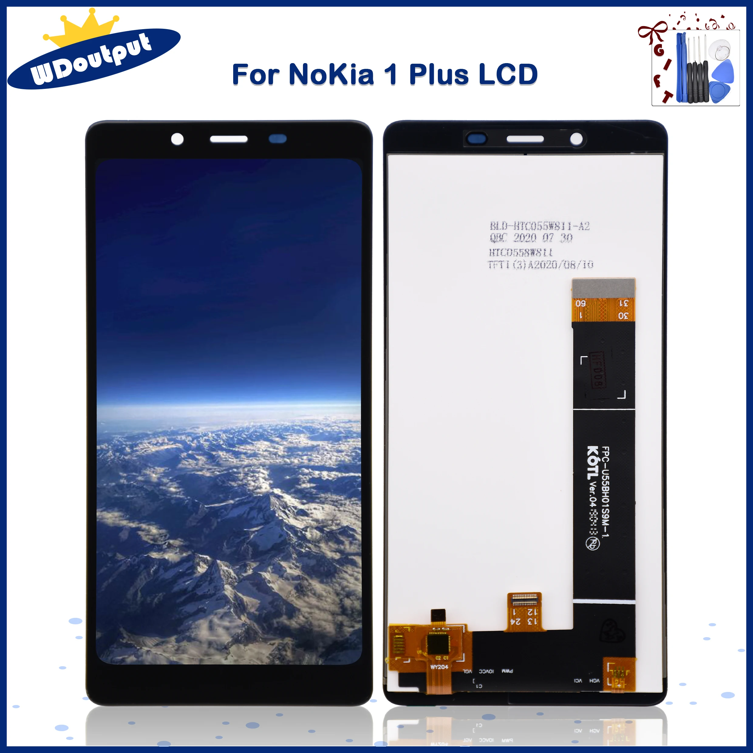 Pantalla LCD de 5,45 pulgadas para m&oacute;vil, montaje de digitalizador con pantalla t&aacute;ctil de repuesto para Nokia 1Plus, LCDTA-1130, TA-1111, TA-1123, TA-1127-0