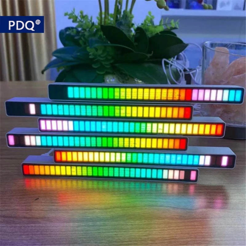 

Светодиодная ленсветильник RGB с управлением звуком, управление через приложение, активисветильник голосовым управлением, в виде ритма, ком...