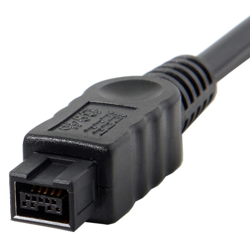 

10Cm 1394 6Pin Female To 1394B 9Pin Male Firewire 400 To 800 Cable Black