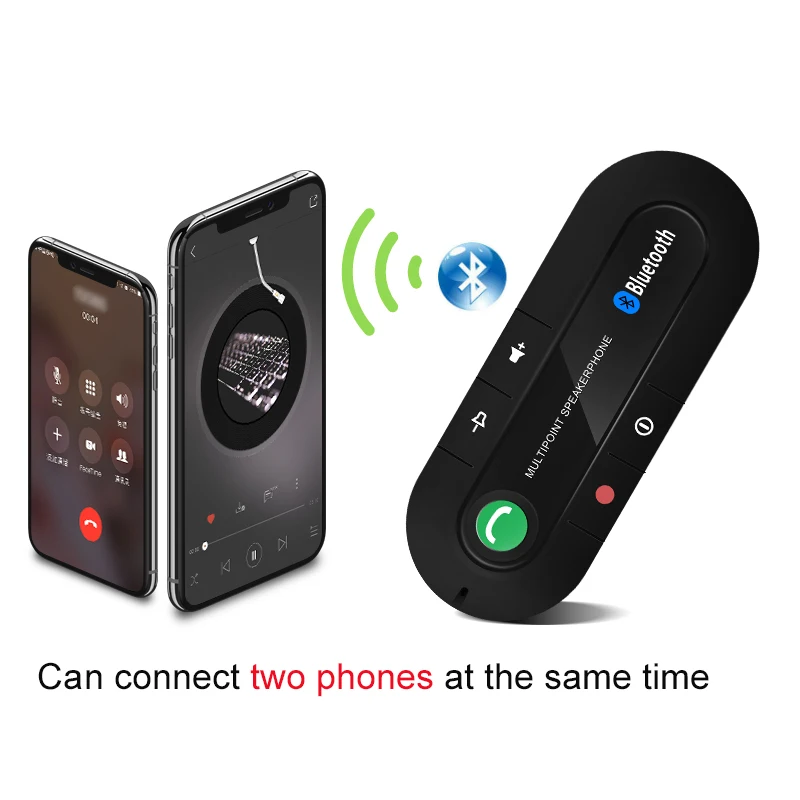 Автомобильный bluetooth-динамик, набор для телефона, 4,1, многофункциональная громкая связь, динамик, беспроводной Bluetooth приемник, солнцезащитный козырек, зажим, MP3 музыкальный плеер