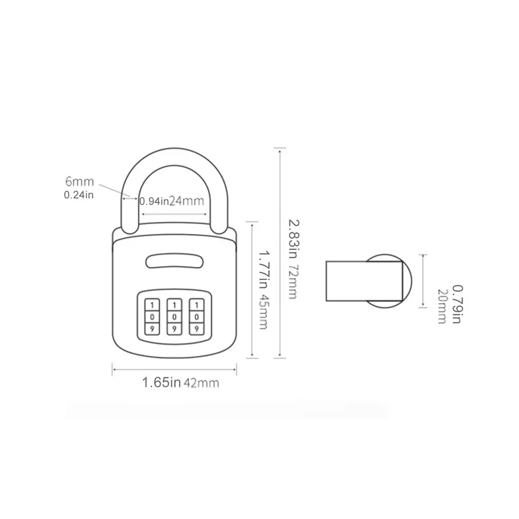 Замок кодовый промышленный из цинкового сплава для бассейнов и тренажерных