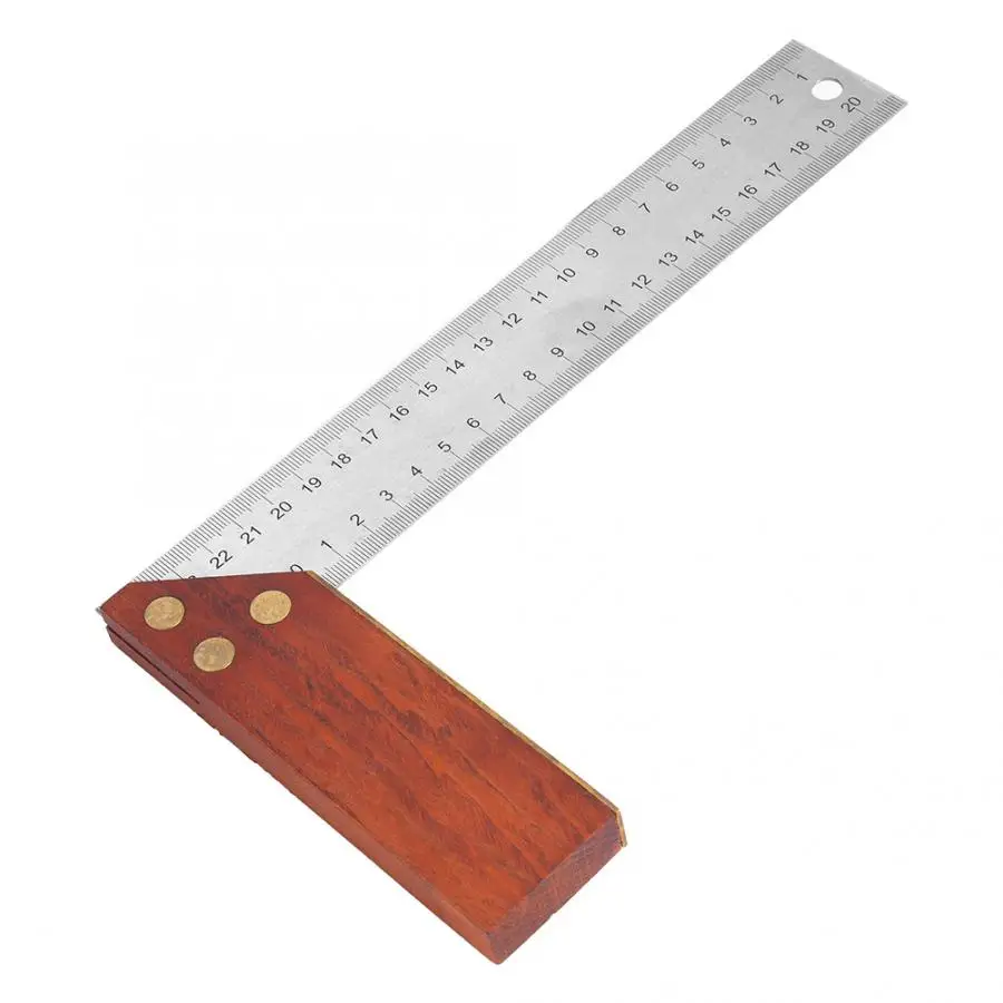 

250mm Right Angle Ruler Multi-Function Mahogany Thickened Measuring Ruler