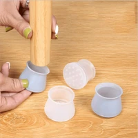 non slip silicone chair leg caps feet bottom cover pads furniture table wood floor protectors transparent round cups silica gel