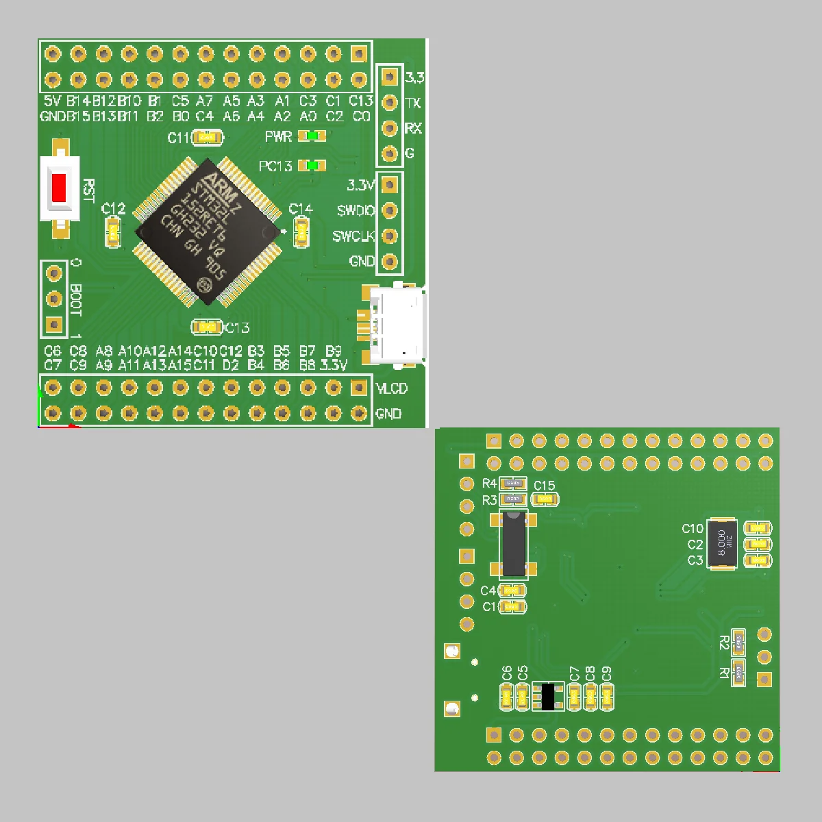 Материнская плата Stm32l152ret6 ЖК-дисплей система MCU st32l152 макетная с низким