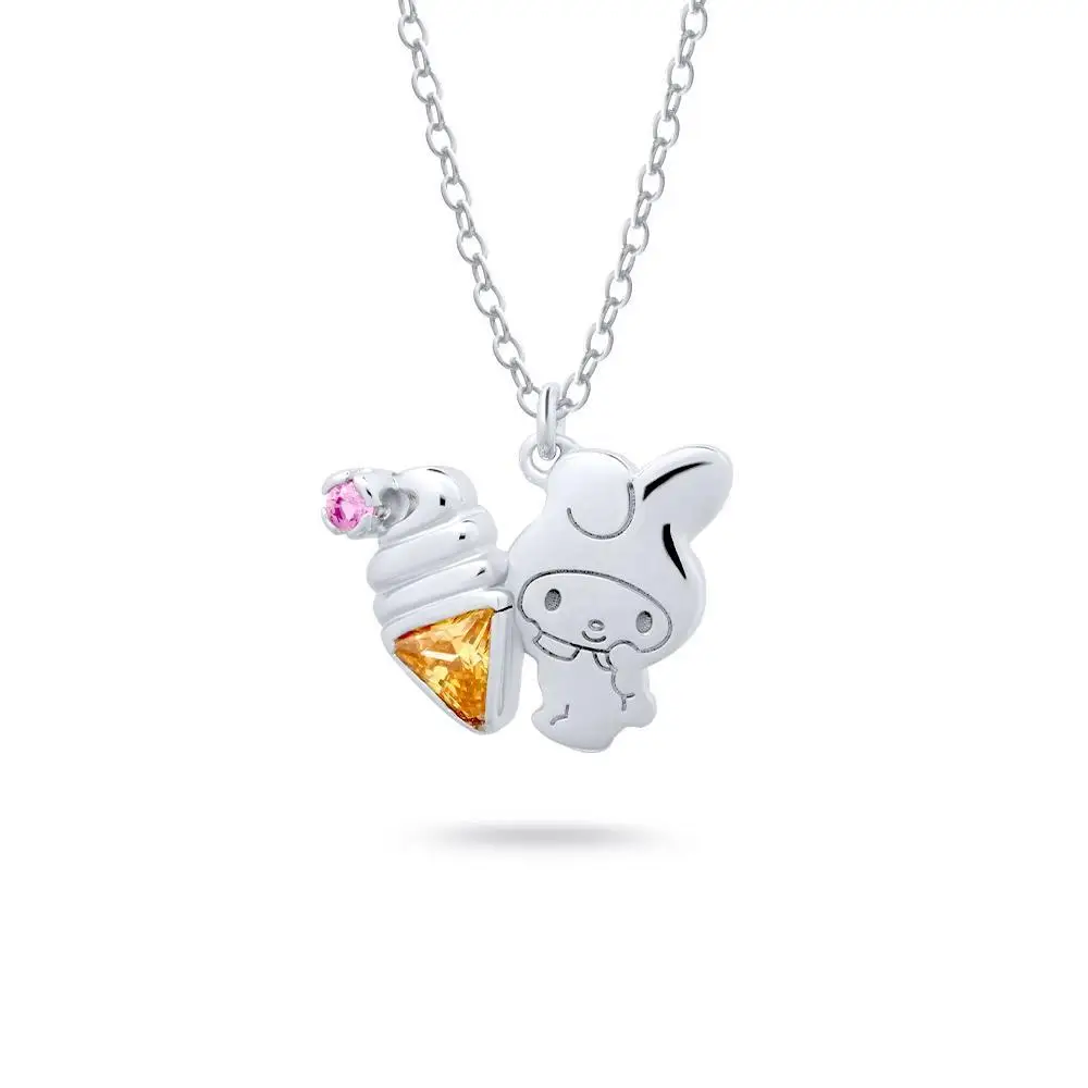 

Mel Ody Ice Cream Crystal 925 Sterling Silver Necklace