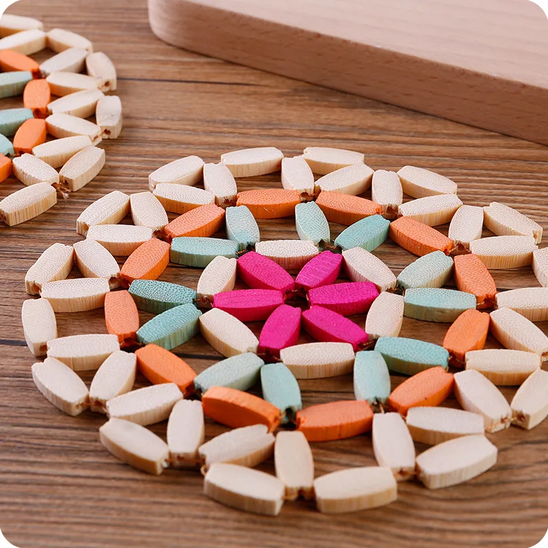 Бамбуковый Коврик для чашки круглая полая изоляция подставка кофе чая горячая